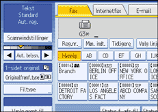 Illustration af betjeningspanelet