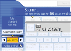 Illustration af betjeningspanelet