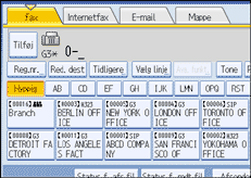 Illustration af betjeningspanelet