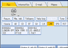 Illustration af betjeningspanelet