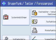 Illustration af betjeningspanelet