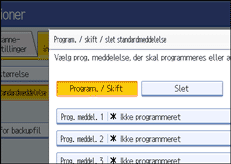 Illustration af sk&aelig;rm p&aring; betjeningspanelet