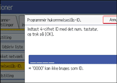 Illustration af sk&aelig;rmen p&aring; betjeningspanelet