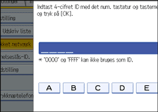 Illustration af sk&aelig;rmen p&aring; betjeningspanelet