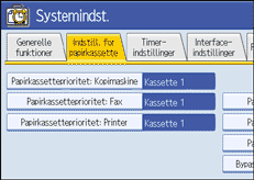 Illustration af betjeningspanelskærmen