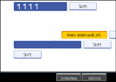 Illustration af sk&aelig;rm p&aring; betjeningspanel