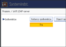 Illustration af skærm på betjeningspanel