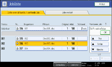 Illustration af sk&aelig;rm p&aring; betjeningspanelet