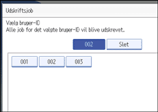 Illustration af betjeningspanelets skærmbillede