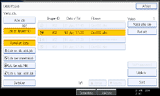 Illustration af betjeningspanelets skærmbillede