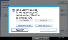 Illustration af betjeningspanelets skærmbillede