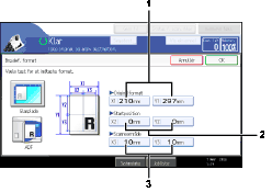 Nummereret illustration af sk&aelig;rm p&aring; betjeningspanel