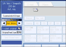 Illustration af sk&aelig;rm p&aring; betjeningspanel