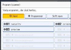 Illustration af sk&aelig;rm p&aring; betjeningspanel