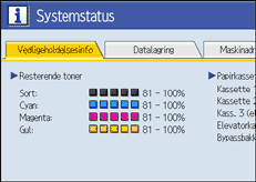 Illustration af sk&aelig;rmen p&aring; betjeningspanelet