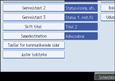 Illustration af sk&aelig;rmen p&aring; betjeningspanelet