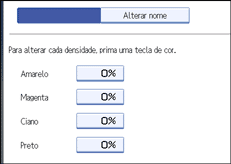 Imagem do ecrã do painel de operação