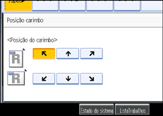 Imagem do ecrã do painel de operação