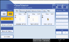 Imagem do ecrã do painel de operação