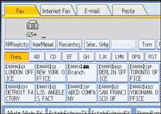 Ilustração do ecrã do painel de operação