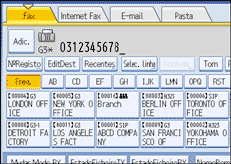 Ilustração do ecrã do painel de operação
