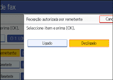 Ilustração do ecrã do painel de operação