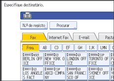 Ilustração do ecrã do painel de operação