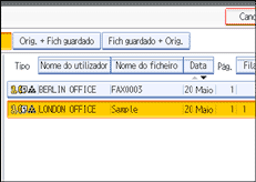 Ilustração do ecrã do painel de operação