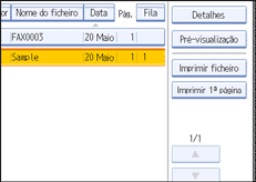 Ilustração do ecrã do painel de operação