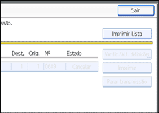 Ilustração do ecrã do painel de operação
