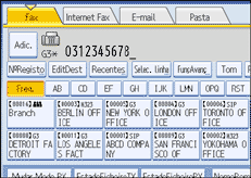 Ilustração do ecrã do painel de operação