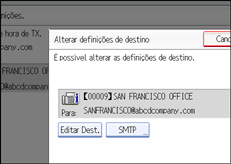 Ilustração do ecrã do painel de operação