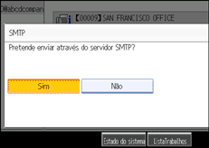 Ilustração do ecrã do painel de operação