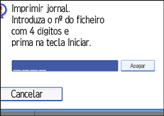 Ilustração do ecrã do painel de operação