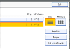 Ilustração do ecrã do painel de operação