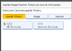 Ilustração do ecrã do painel de operação