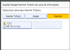 Ilustração do ecrã do painel de operação