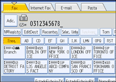 Ilustração do ecrã do painel de operação
