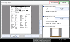 Ilustração do ecrã do painel de operação