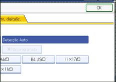 Ilustração do ecrã do painel de operação