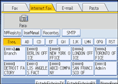 Ilustração do ecrã do painel de operação