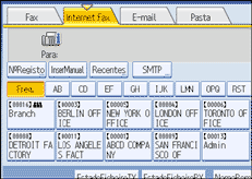 Ilustração do ecrã do painel de operação
