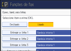 Ilustração do ecrã do painel de operação