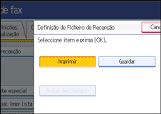 Ilustração do ecrã do painel de operação