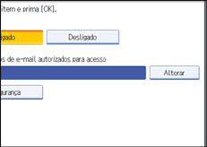 Ilustração do ecrã do painel de operação