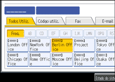 ilustração do ecrã do painel de operação