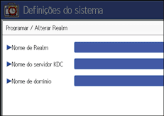 Ilustração do ecrã do painel de operação
