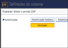 Ilustração do ecrã do painel de operação