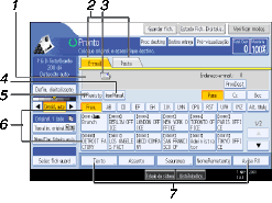 Ilustra&ccedil;&atilde;o de refer&ecirc;ncia numerada da ilustra&ccedil;&atilde;o do ecr&atilde; do painel de opera&ccedil;&atilde;o