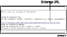 Ilustração de um e-mail